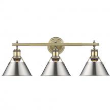  3306-BA3 AB-PW - Orwell 3-Light Vanity Light in Aged Brass with Pewter